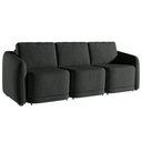 Ver imagem 2 de Sofá Cama Modulado Retrátil e Reclinável Decorativo Varsóvia 246cm Veludo Cinza Chumbo G33 - Gran Be