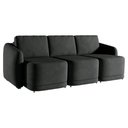 Ver imagem 6 de Sofá Cama Modulado Retrátil e Reclinável Decorativo Varsóvia 246cm Veludo Cinza Chumbo G33 - Gran Be