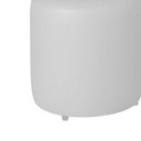 Ver imagem 2 de Puff Redondo X 40cm Diametro Courino sem Rodizios Branco