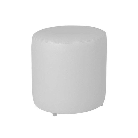 Puff Redondo X 40cm Diametro Courino sem Rodizios Branco