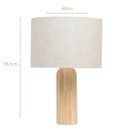 Ver imagem 2 de Abajur / Luminária Bivolt 110/220V em Madeira e Linho -Mart