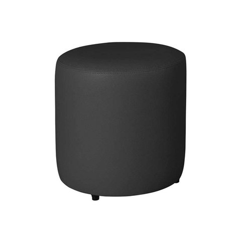 Puff Redondo X 40cm Courino sem Rodizios Preto