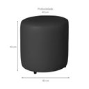 Ver imagem 3 de Puff Redondo X 40cm Courino sem Rodizios Preto