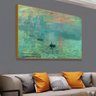 Quadro Claude Monet Impressão Nascer Do Sol (1872):90x60 cm/BRANCA - 4