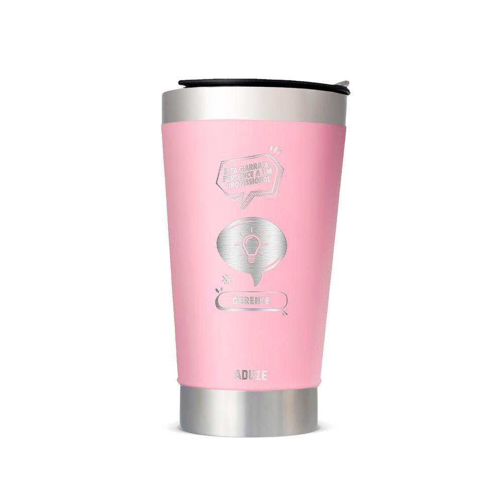 Copo Térmico Aduze V3 Gerente de Projetos 500ml Rosa - 1
