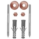 Ver imagem 1 de Kit Parafuso Inox Rose 10mm Fixação Vaso Sanitário e Bidê