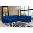 Ver imagem 3 de Sofá Magno 3.97x2.57m de Canto, Retrátil e Reclinável - Azul