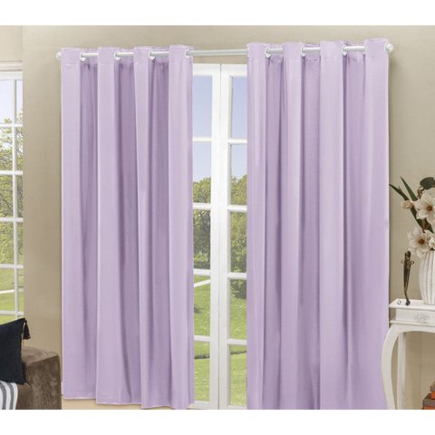 Cortina Daily Varão 2m Blackout PVC 2,80MX2,30m Sala Quarto Lilás