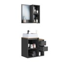 Ver imagem 3 de Conjunto para Banheiro 60cm com Cuba Gabinete Suspenso e Espelheira Bari Art In Móveis