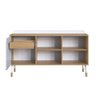 Balcão Credenza 1 Porta 1 Gaveta 136cm Home Office Flexus - 2