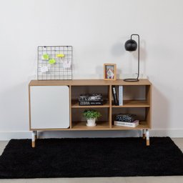 Balcão Credenza 1 Porta 1 Gaveta 136cm Home Office Flexus - 1