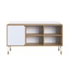 Balcão Credenza 1 Porta 1 Gaveta 136cm Home Office Flexus - 3