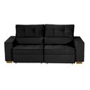 Ver imagem 2 de Sofá Baú San Marino Retrátil e Reclinável 3 Lugares 220cm Veludo Sofatec