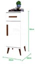 Ver imagem 2 de Balcão / Aparador Romn. 1 Porta + 1 Gaveta Pés Retrô para Bebedouro / Recepção / Cozinha Cor Branco