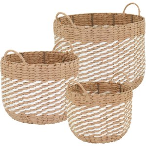 CANGGU CESTA FIBRA NATURAL 3PÇ
