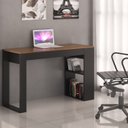 Ver imagem 1 de Escrivaninha Mesa Escritório 1 Gaveta 120cm Industrial Montana e Preto
