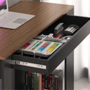 Ver imagem 5 de Escrivaninha Mesa Escritório 1 Gaveta 120cm Industrial Montana e Preto