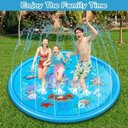 Ver imagem 5 de Piscina Infantil Inflável com Chafariz, Tapete Pulverizador de Água Refrescante para Crianças