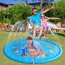 Ver imagem 6 de Piscina Infantil Inflável com Chafariz, Tapete Pulverizador de Água Refrescante para Crianças