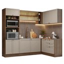 Ver imagem 2 de Armário de Cozinha Completa de Canto 399 Cm Rustic/crema Vik Madesa 02