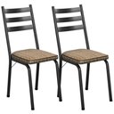 Ver imagem 1 de Kit 2 Cadeiras Tubular Europa 118 Preto Assento Rattan Artef