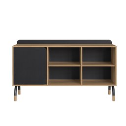 Balcão Credenza 1 Porta 1 Gaveta 136cm Home Office Flexus - 3