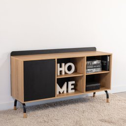 Balcão Credenza 1 Porta 1 Gaveta 136cm Home Office Flexus - 6