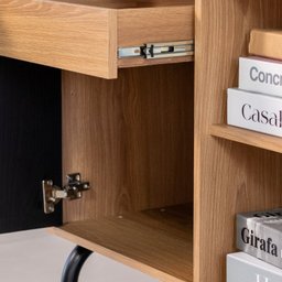 Balcão Credenza 1 Porta 1 Gaveta 136cm Home Office Flexus - 8