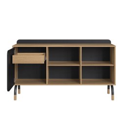 Balcão Credenza 1 Porta 1 Gaveta 136cm Home Office Flexus - 2