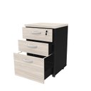 Ver imagem 4 de Gaveteiro Volante para Escritório 2 Gavetas + Gaveta para Pasta Netmobil - Carvalho