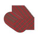 Ver imagem 2 de Kit Sousplat + Guardanapo Natal Xadrez Vermelho/verde Nsw 12 Peças com Base