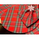 Ver imagem 1 de Kit Sousplat + Guardanapo Natal Xadrez Vermelho/verde Nsw 12 Peças com Base