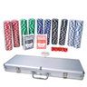 MALETA POKER 500 FICHAS 11,5GR PROFISSIONAL OFICIAIS BARALHO DADOS KIT COMPLETO ALUMINIO - 2
