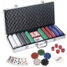 MALETA POKER 500 FICHAS 11,5GR PROFISSIONAL OFICIAIS BARALHO DADOS KIT COMPLETO ALUMINIO - 1