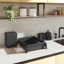 Ver imagem 3 de Kit Cozinha 4 Peças Escorredor Lixeira Porta Talher Dispenser - Stolf