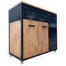 Buffet Gourmet Linha Industrial - Ferro e Madeira - com 6 Gavetas e 2 Portas - 7