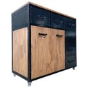 Ver imagem 7 de Buffet Gourmet Linha Industrial - Ferro e Madeira - com 6 Gavetas e 2 Portas