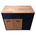 Ver imagem 6 de Buffet Gourmet Linha Industrial - Ferro e Madeira - com 6 Gavetas e 2 Portas