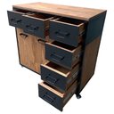 Ver imagem 3 de Buffet Gourmet Linha Industrial - Ferro e Madeira - com 6 Gavetas e 2 Portas