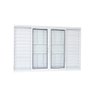 Janela de Alumínio Veneziana 06 Folhas com Grade Linha20 Branca - 100x200 - 1