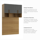 Ver imagem 7 de Módulo Cabeceira Aéreo Casal 100% MDF150cm em MDF com 4 Portas Altezza