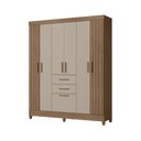 Ver imagem 4 de Guarda Roupa Roupeiro Malta 7 Portas 2 Gavetas Carvalho Fendi Moval