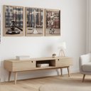 Ver imagem 1 de Kit 3 Quadros Justiça Advocacia 40x60 Moldura:castanho