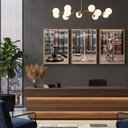 Ver imagem 5 de Kit 3 Quadros Justiça Advocacia 40x60 Moldura:castanho