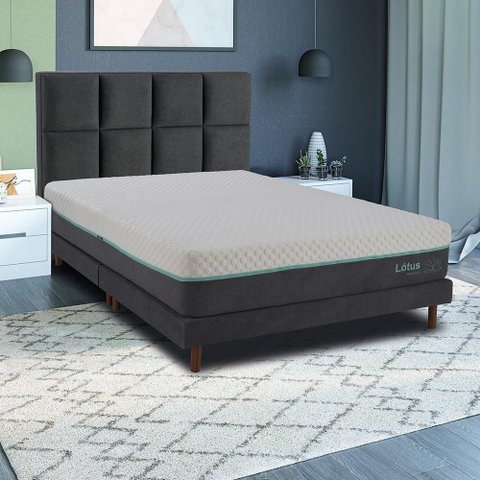 Conjunto Cama Box com Sommier e Cabeceira Lotus Kappesberg 158x198