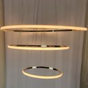 Ver imagem 7 de Luminaria Pendente 3 em 1 Led Aneis Arco Perfil Infinito Lustre Ajustavel Regulavel Sala de Jantar Q