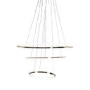 Ver imagem 6 de Luminaria Pendente 3 em 1 Led Aneis Arco Perfil Infinito Lustre Ajustavel Regulavel Sala de Jantar Q