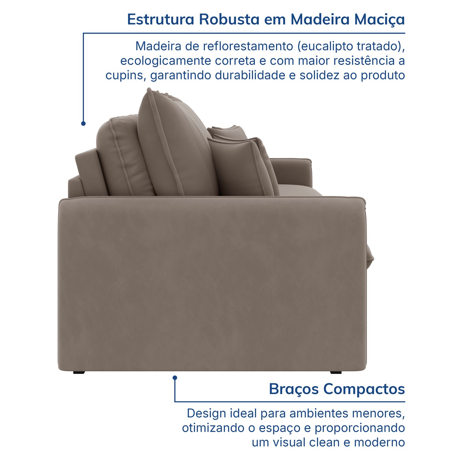 Sofá Cama Retrátil e Reclinável 180cm Colibri Cabecasa Madeiramadeira - 3