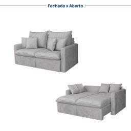 Sofá Cama Retrátil e Reclinável 180cm Colibri CabeCasa MadeiraMadeira - 5