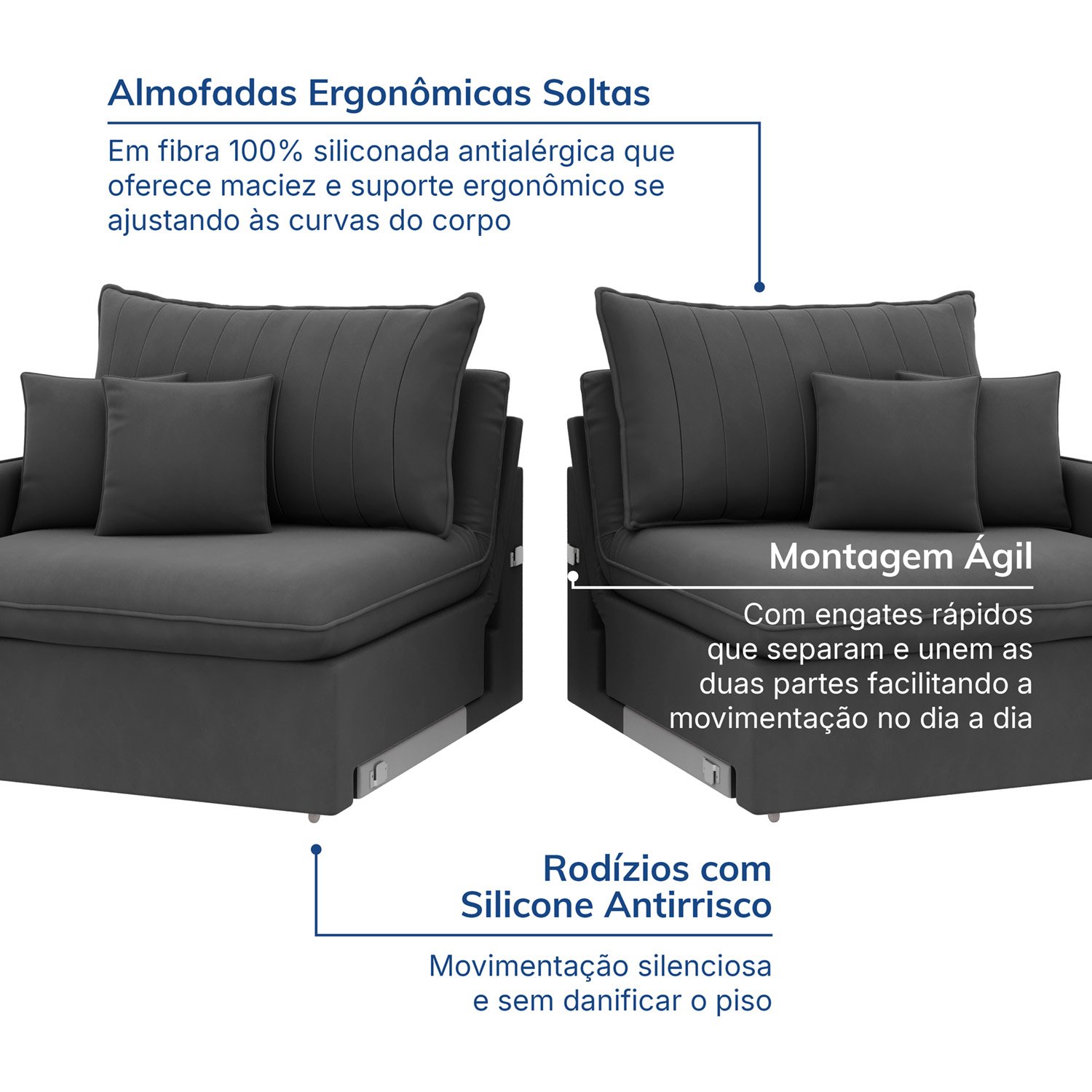 Sofá Cama Retrátil e Reclinável 180cm Colibri Cabecasa Madeiramadeira - 4